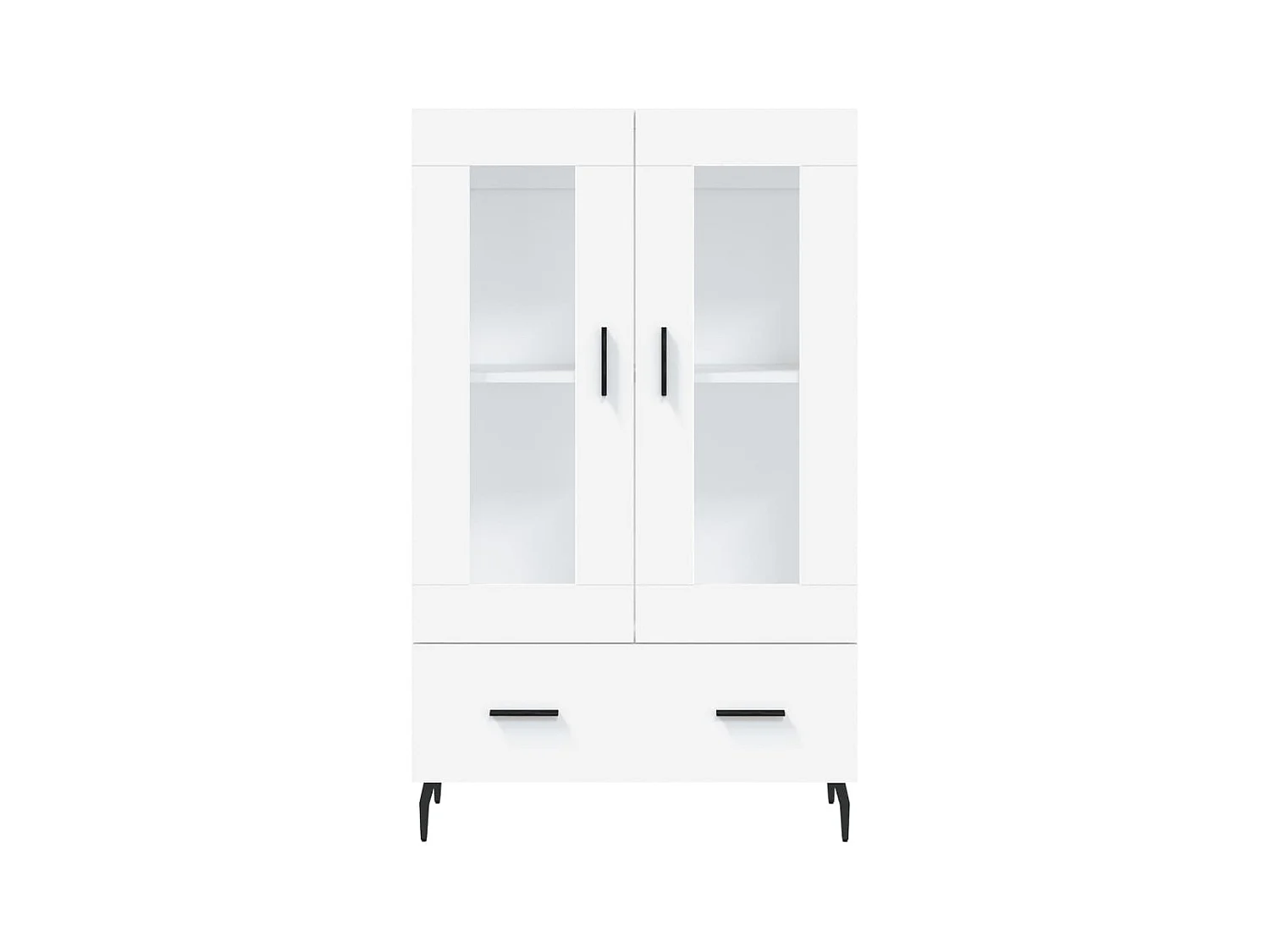 Buffet haut blanc 69,5x31x115 bois d'ingénierie