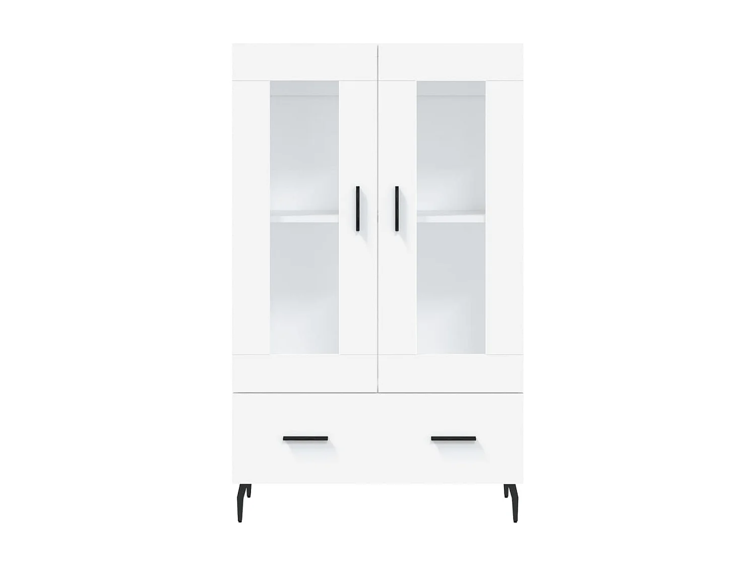 Buffet haut blanc 69,5x31x115 bois d'ingénierie