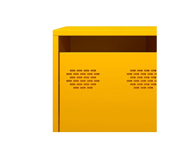 Buffet jaune moutarde 135x39x103,5 acier laminé à froid