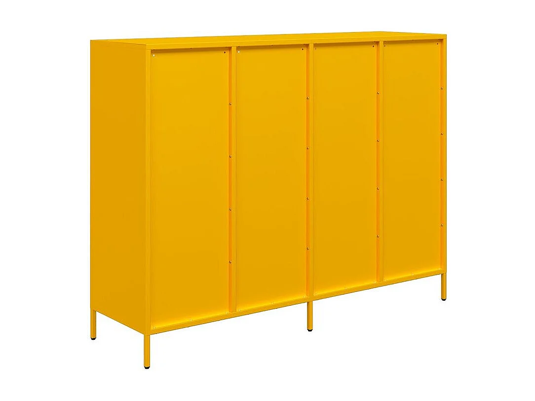 Buffet jaune moutarde 135x39x103,5 acier laminé à froid