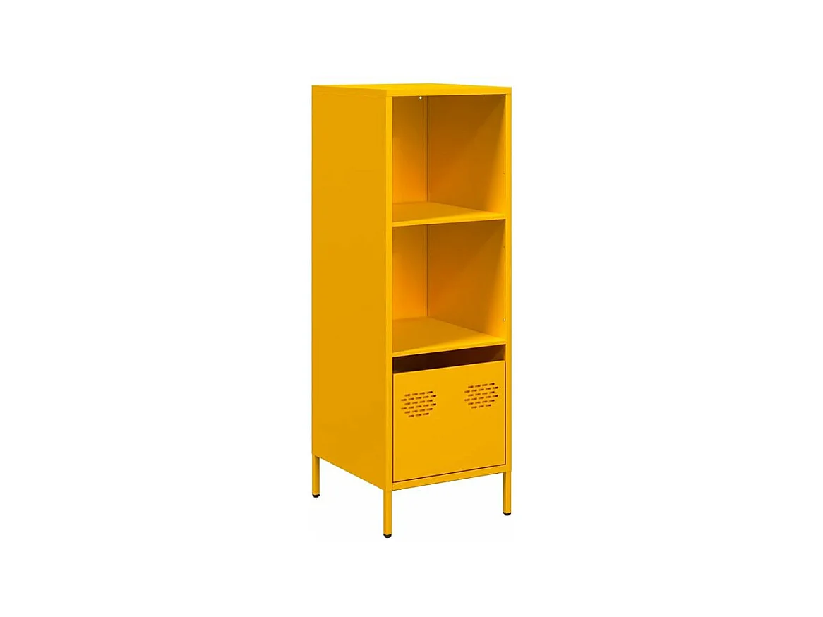 Buffet haut jaune moutarde 35x39x103,5 acier