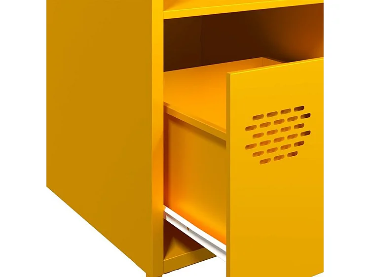 Buffet haut jaune moutarde 35x39x103,5 acier