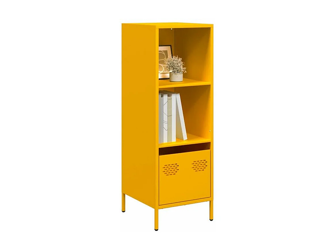 Buffet haut jaune moutarde 35x39x103,5 acier