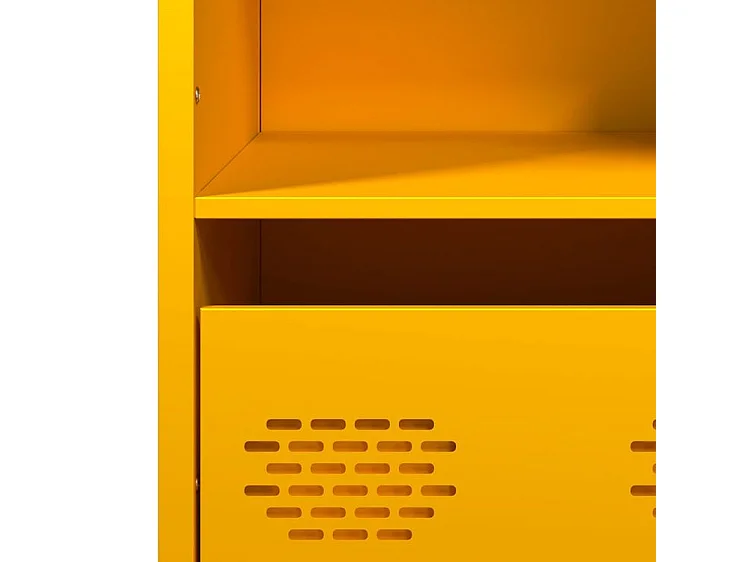 Buffet haut jaune moutarde 35x39x103,5 acier