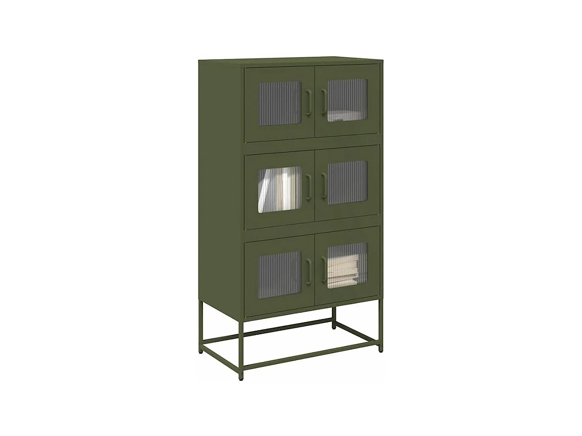 Buffet haut vert olive 68x39x123 acier