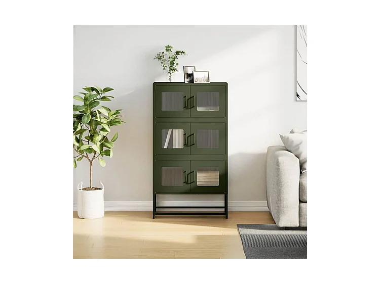 Buffet haut vert olive 68x39x123 acier