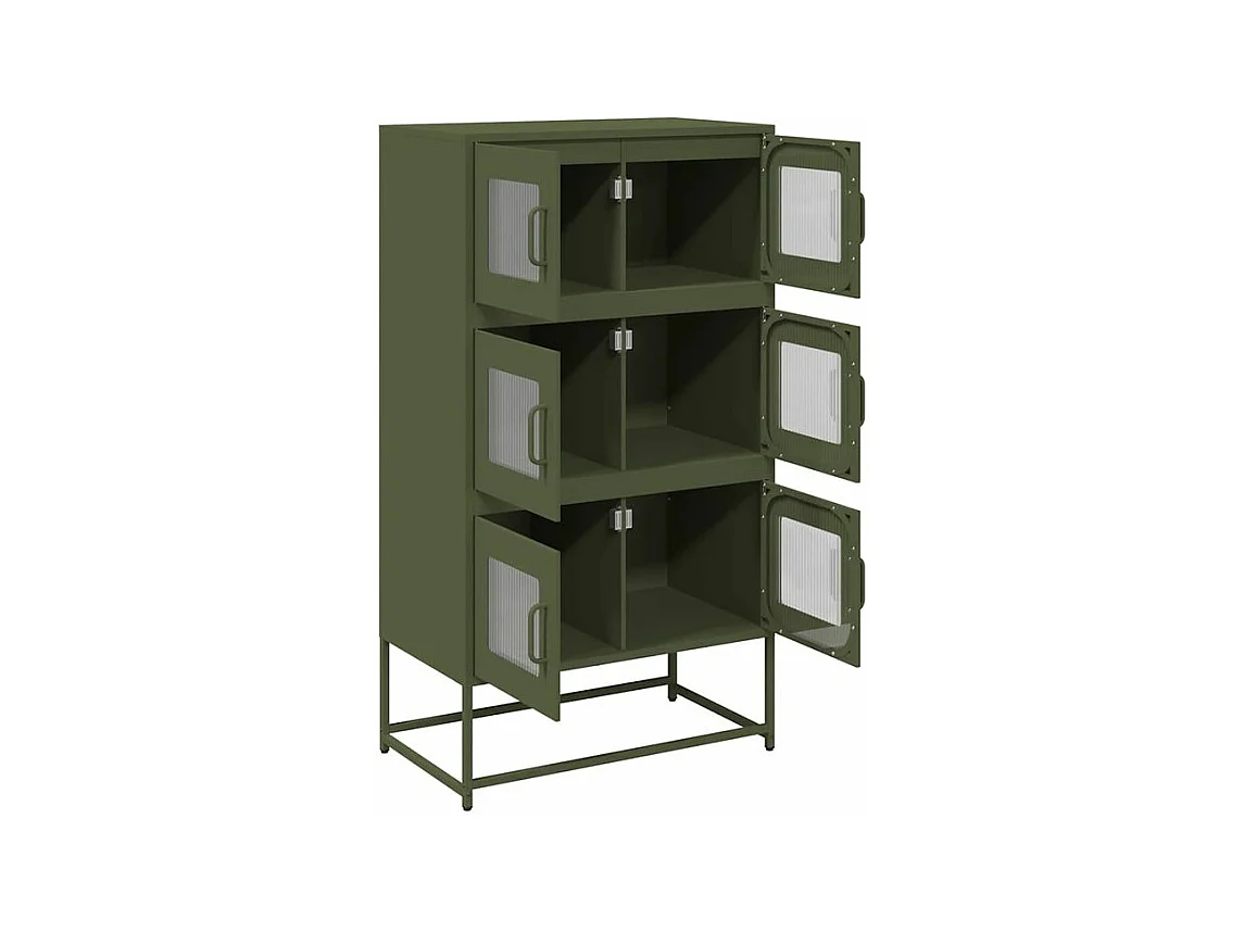 Buffet haut vert olive 68x39x123 acier