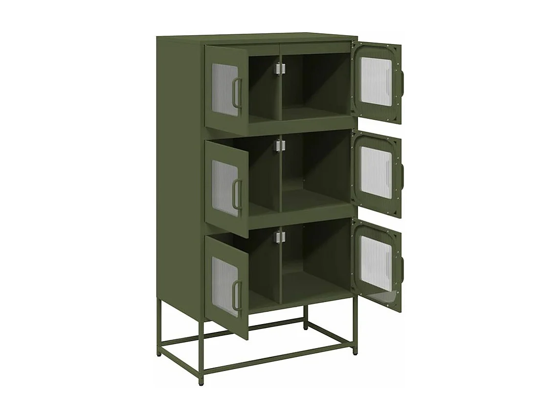 Buffet haut vert olive 68x39x123 acier