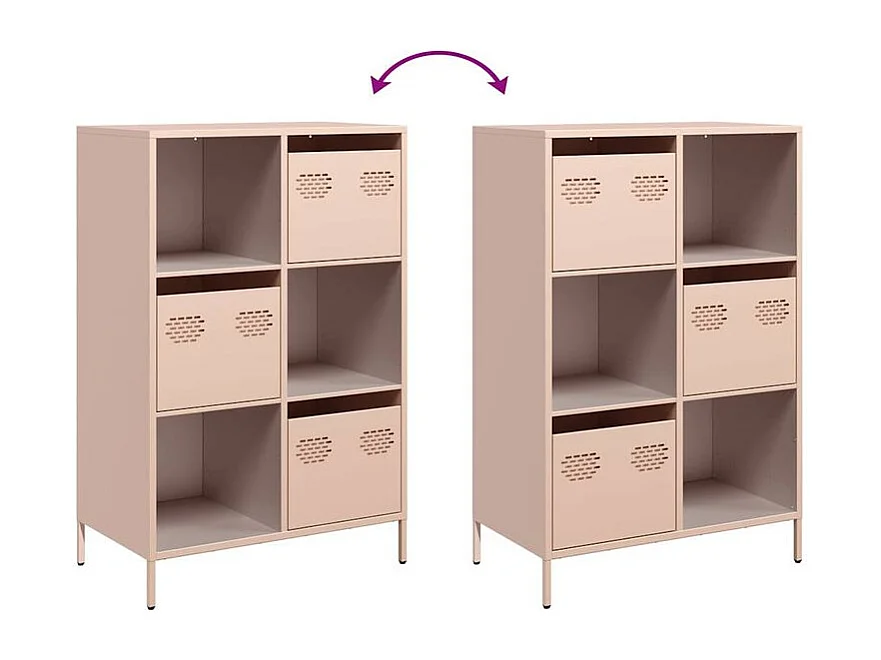 Buffet haut rose 68x39x103,5 acier