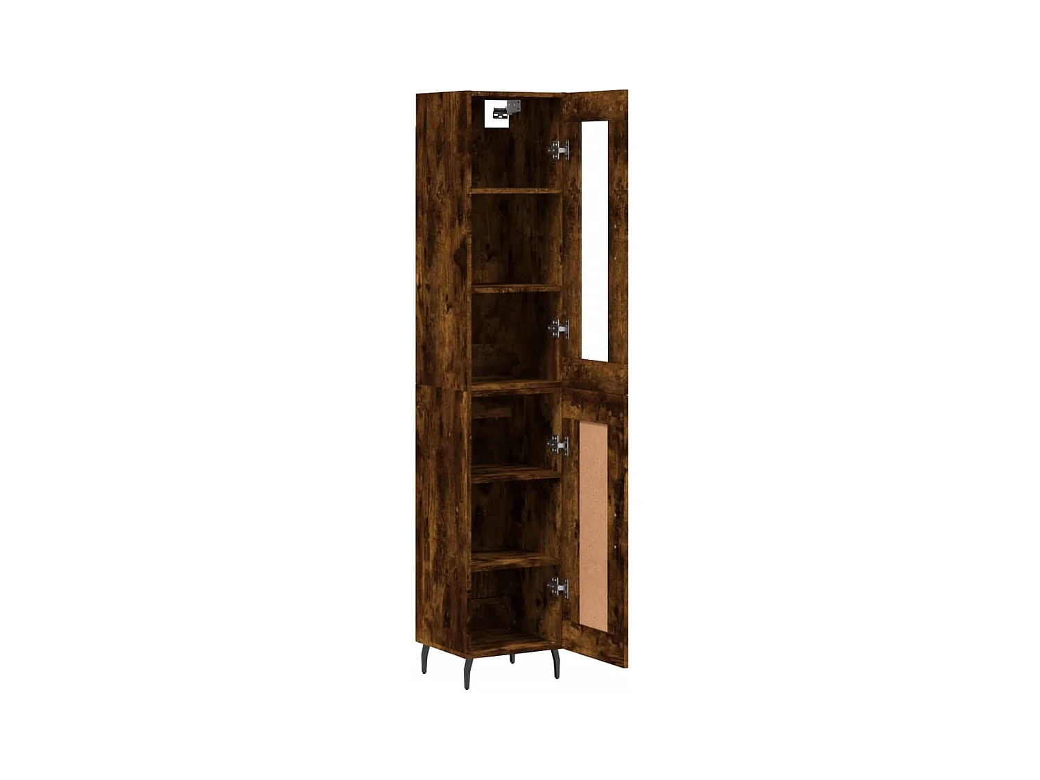 Buffet haut Chêne fumé 34,5x34x180 Bois d'ingénierie