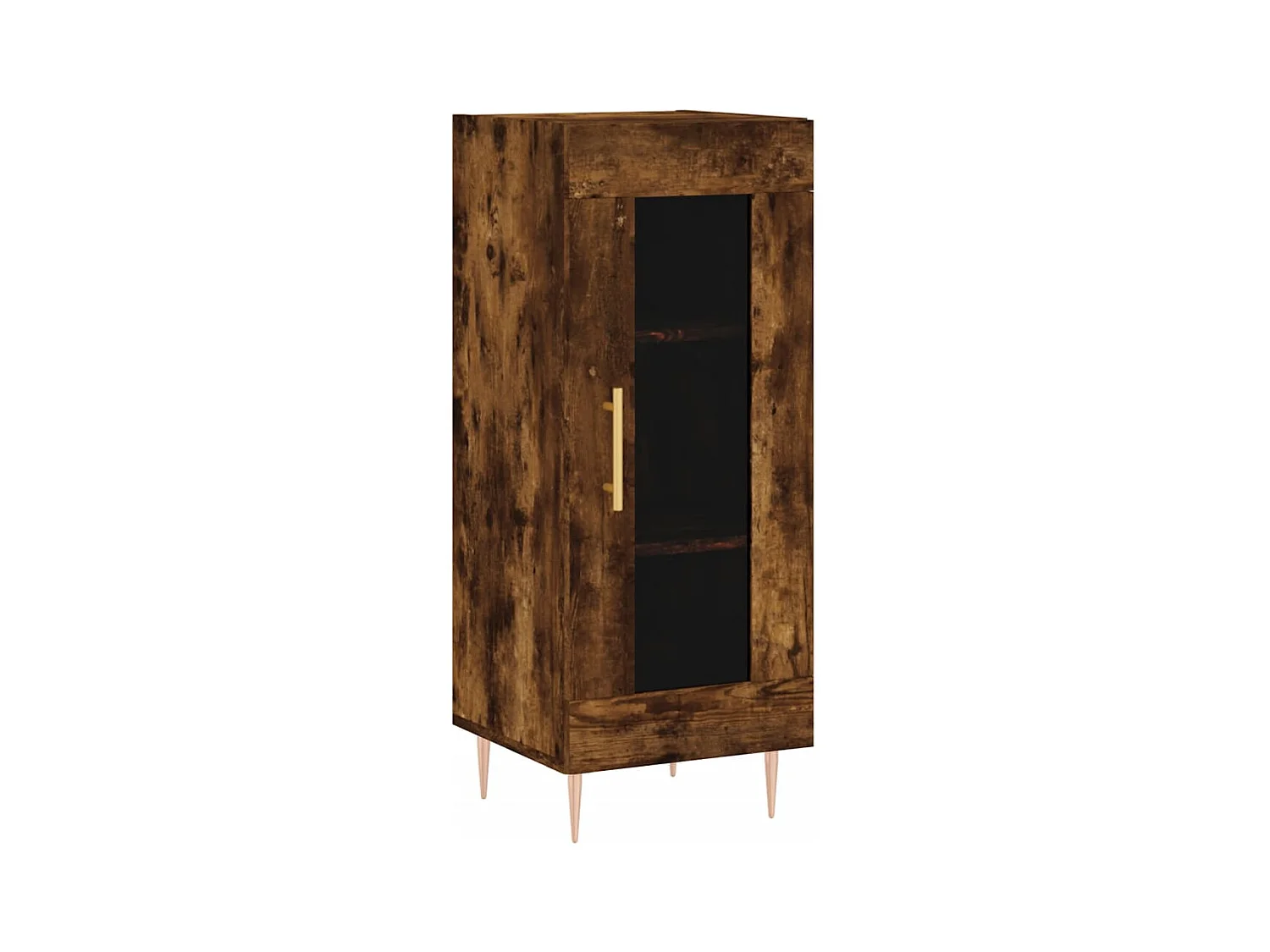 Buffet haut Chêne fumé 34,5x34x180 Bois d'ingénierie