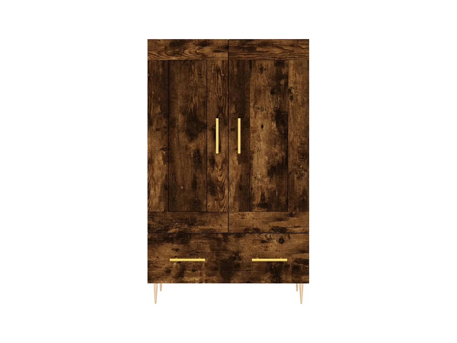 Buffet haut chêne fumé 69,5x31x115 bois d'ingénierie