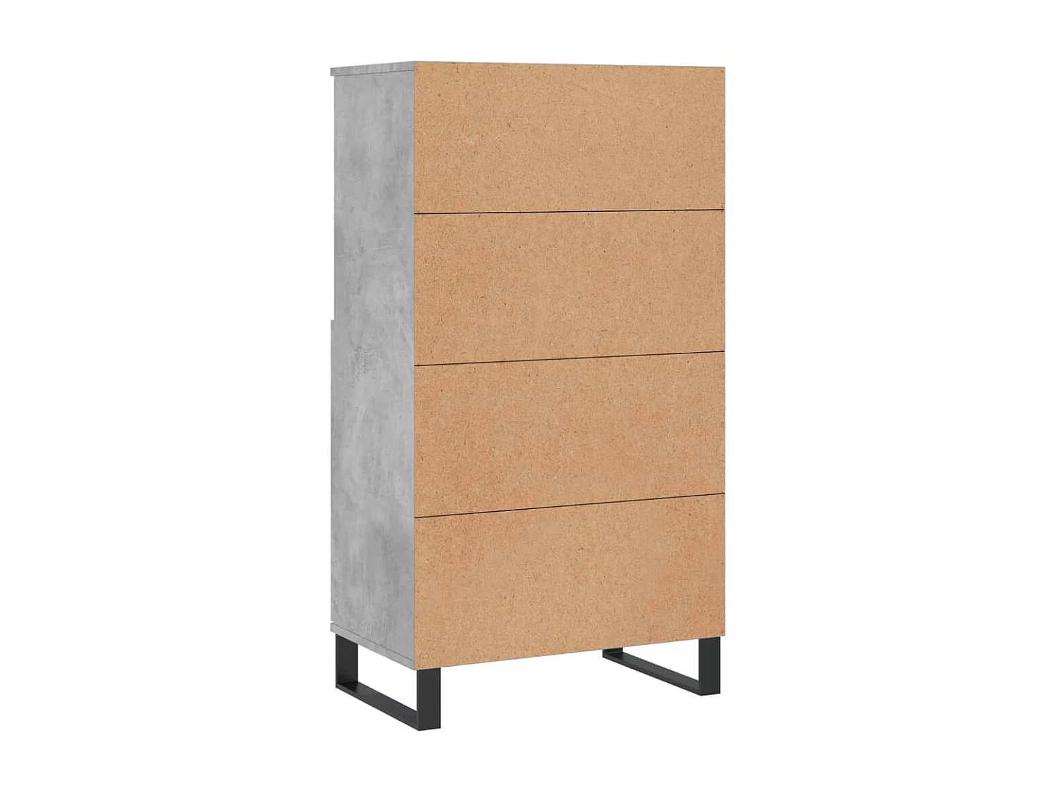 Buffet haut Gris béton 60x36x110 Bois d'ingénierie