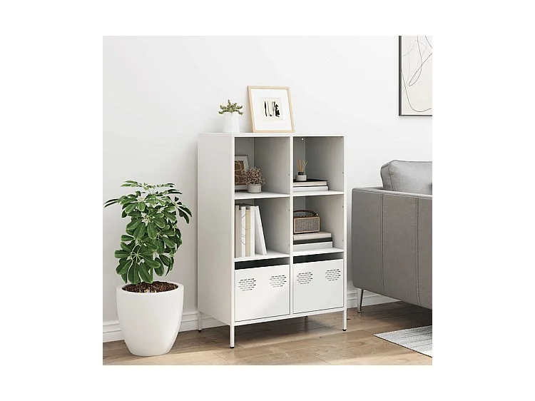 Buffet haut blanc 68x39x103,5 acier