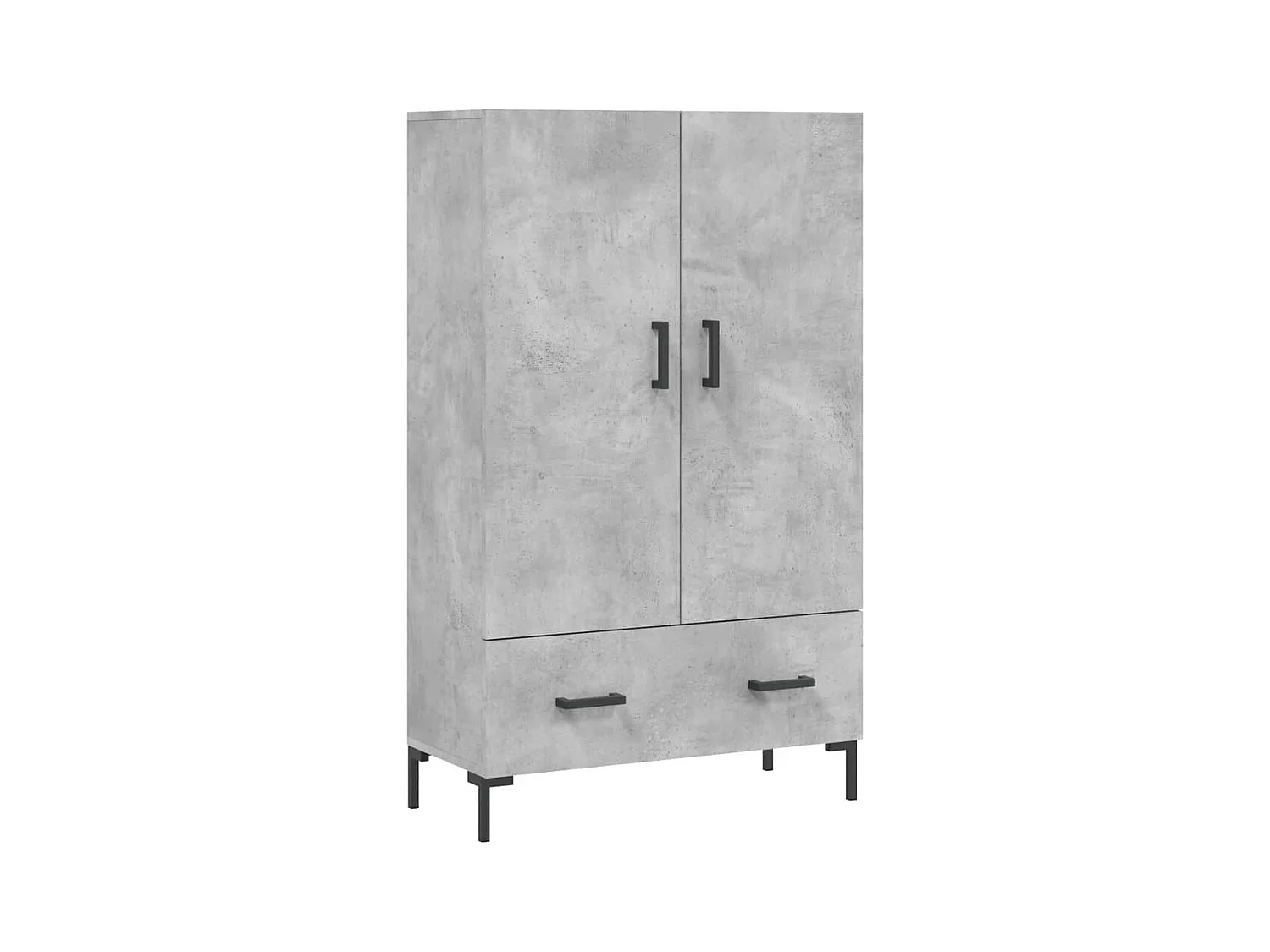 Buffet haut gris béton 69,5x31x115 bois d'ingénierie