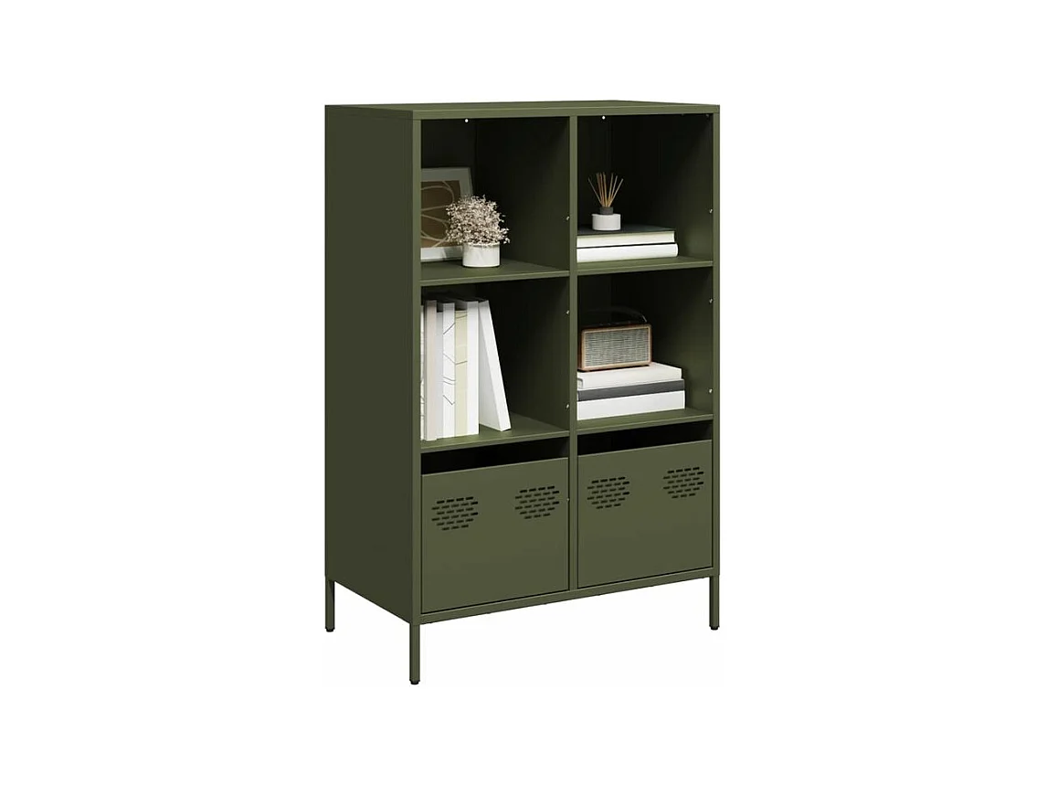 Buffet haut vert olive 68x39x103,5 acier