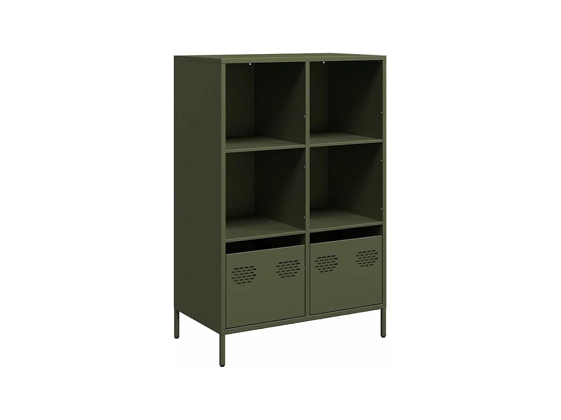 Buffet haut vert olive 68x39x103,5 acier