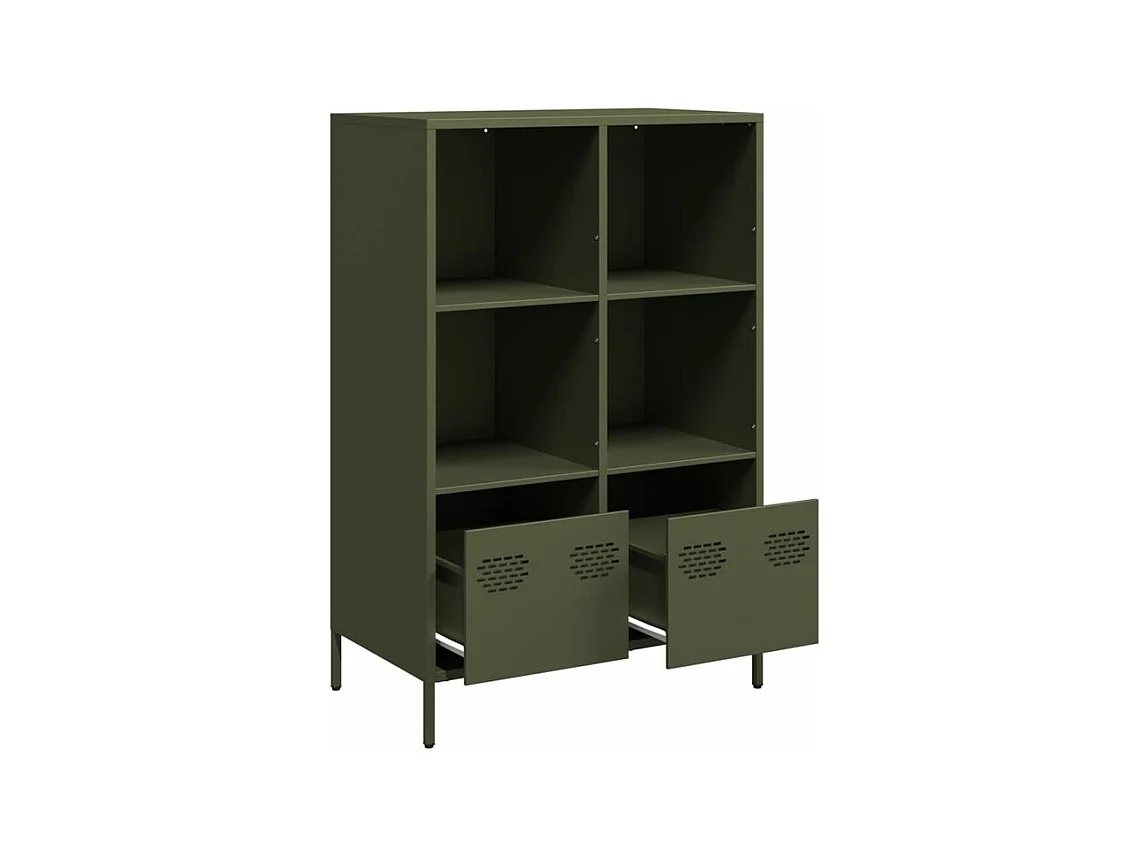 Buffet haut vert olive 68x39x103,5 acier