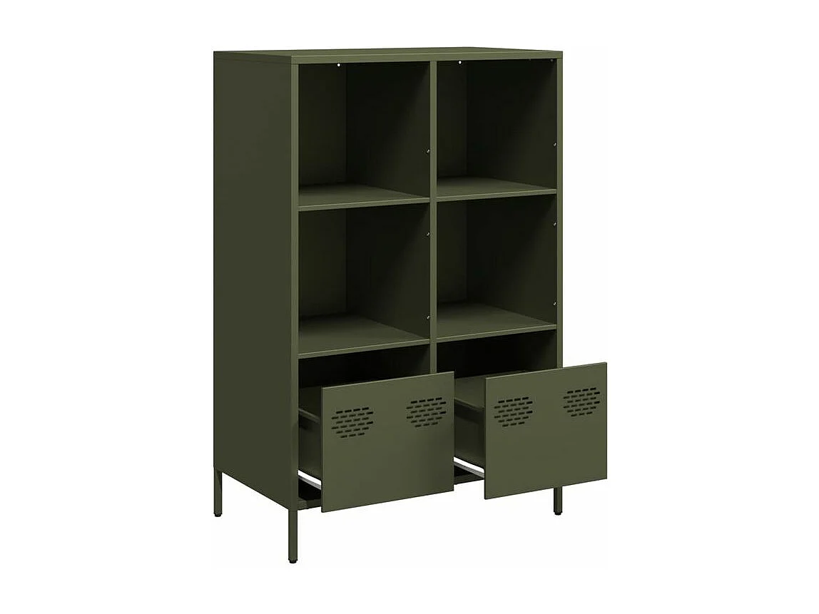 Buffet haut vert olive 68x39x103,5 acier