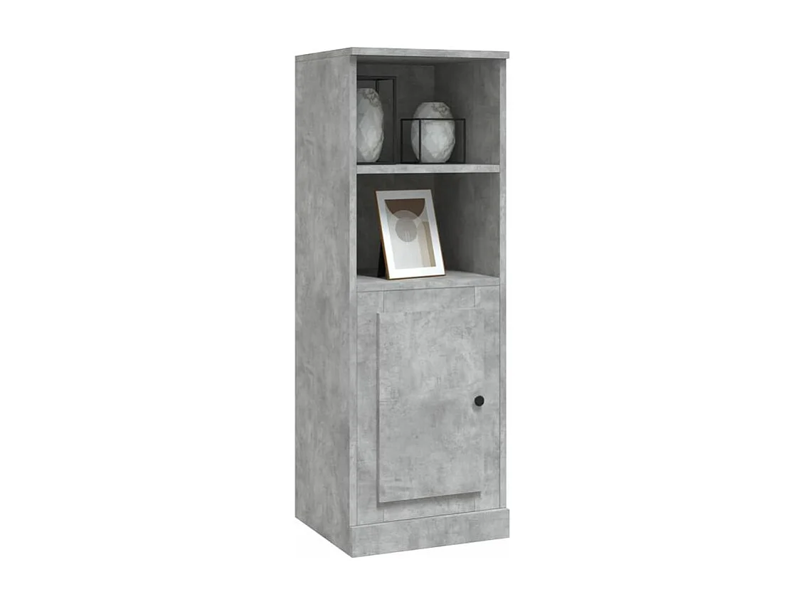 Buffet haut gris béton 36x35,5x103,5 bois d'ingénierie