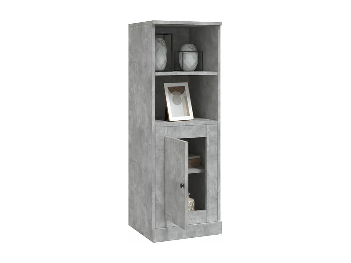 Buffet haut gris béton 36x35,5x103,5 bois d'ingénierie