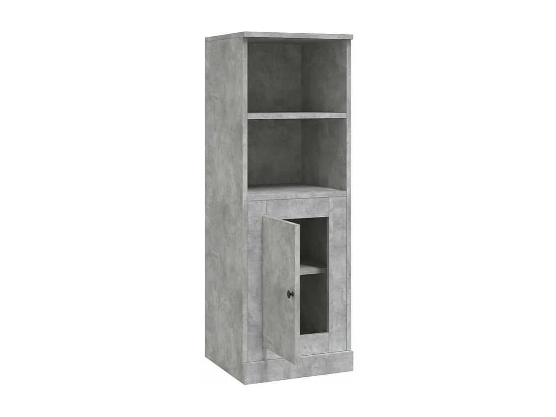 Buffet haut gris béton 36x35,5x103,5 bois d'ingénierie