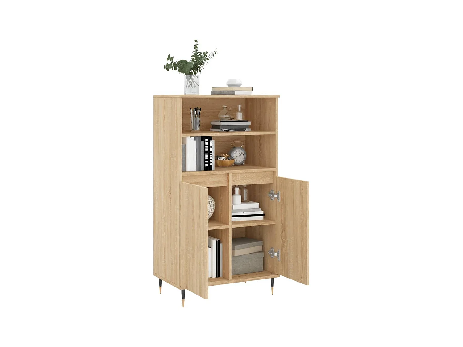 Buffet haut Chêne sonoma 60x36x110 Bois d'ingénierie