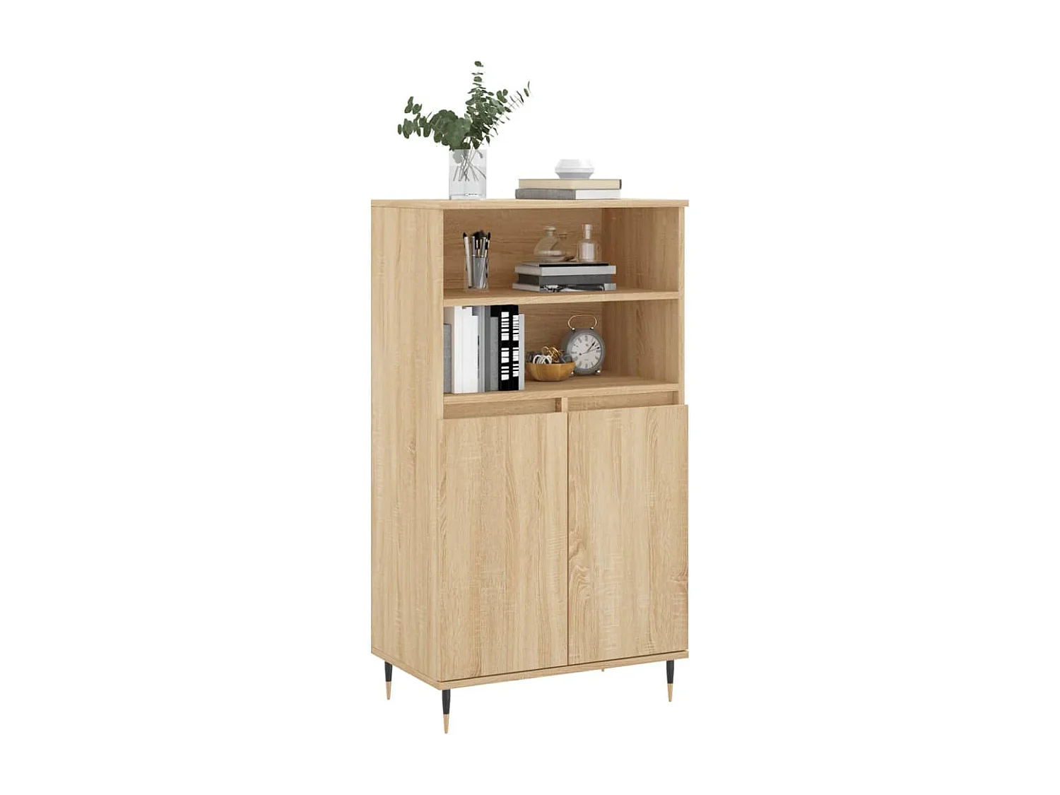 Buffet haut Chêne sonoma 60x36x110 Bois d'ingénierie