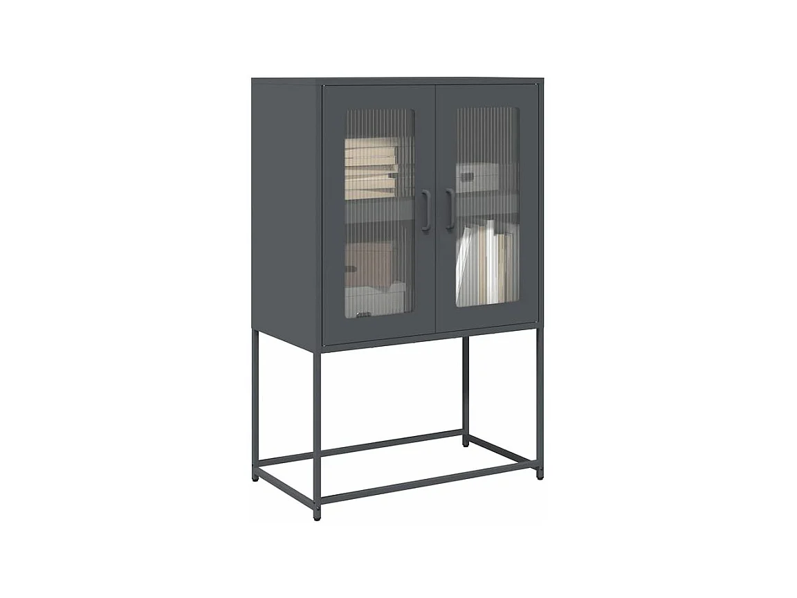 Buffet haut anthracite 68x39x107 acier