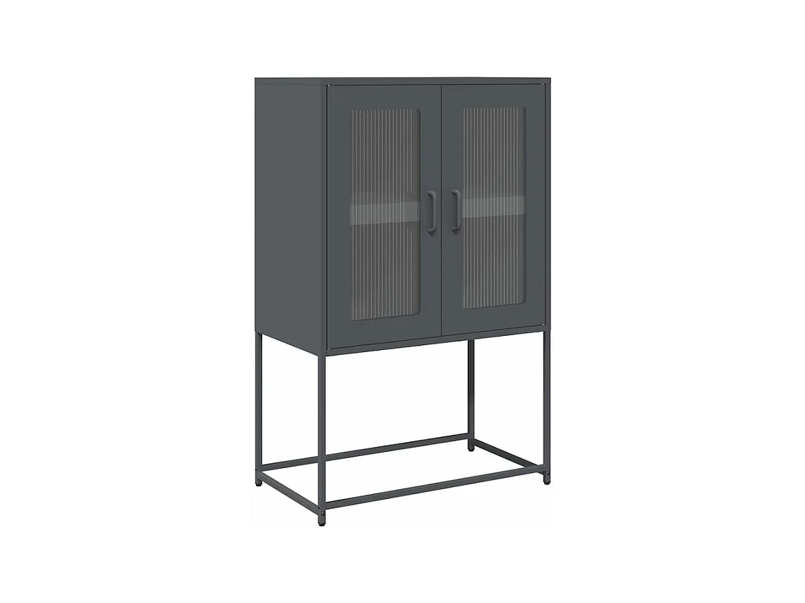 Buffet haut anthracite 68x39x107 acier