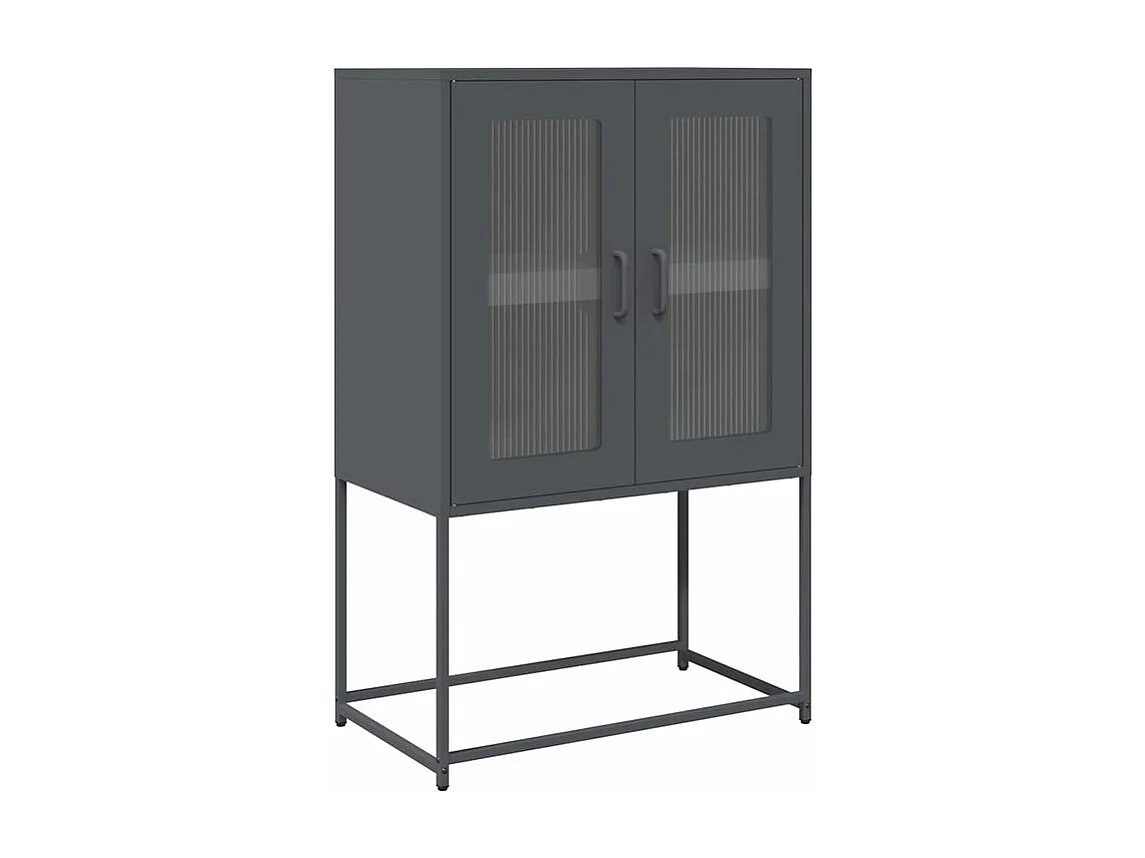 Buffet haut anthracite 68x39x107 acier