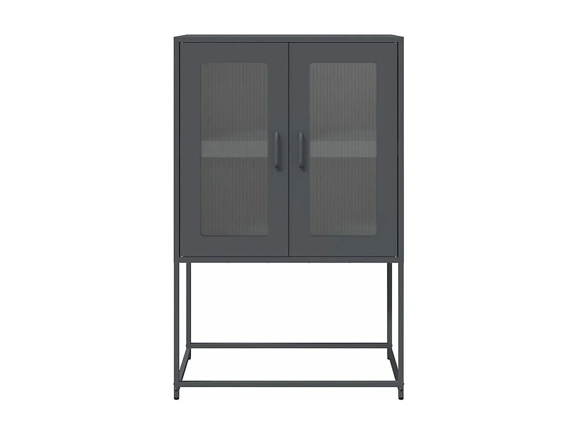 Buffet haut anthracite 68x39x107 acier