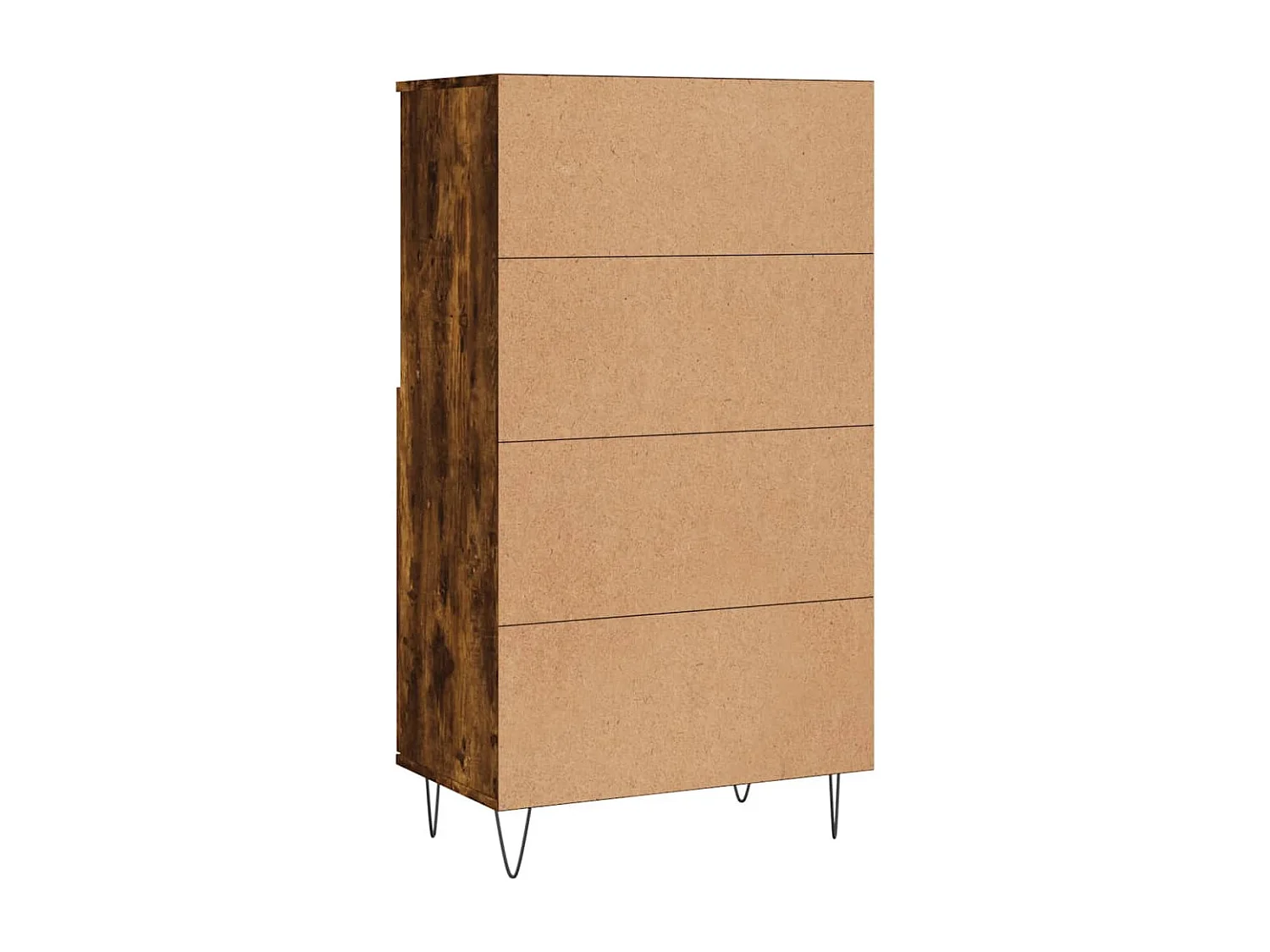 Buffet haut Chêne fumé 60x36x110 Bois d'ingénierie