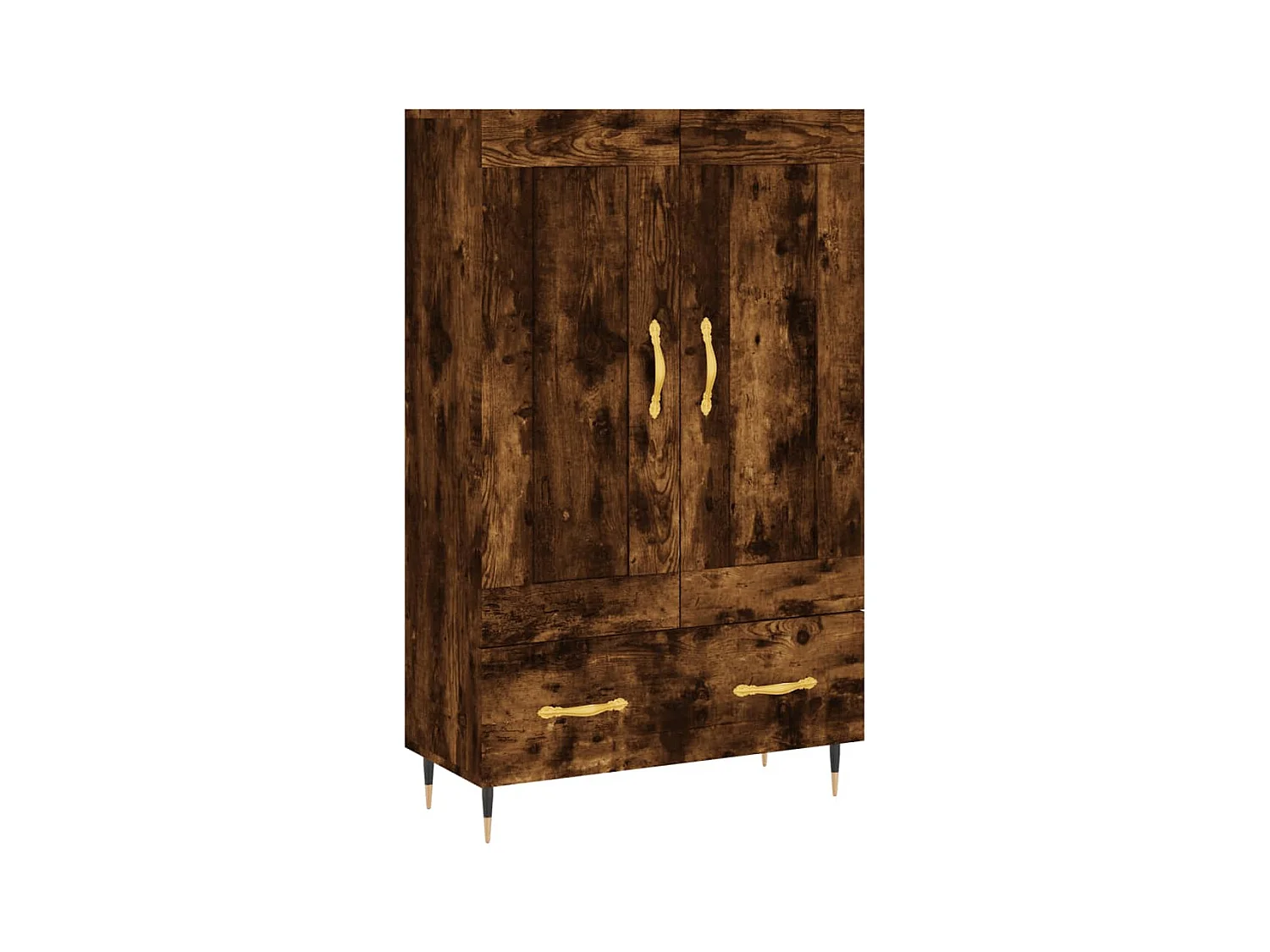 Buffet haut chêne fumé 69,5x31x115 bois d'ingénierie