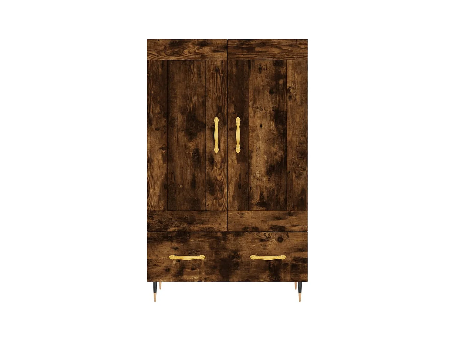 Buffet haut chêne fumé 69,5x31x115 bois d'ingénierie