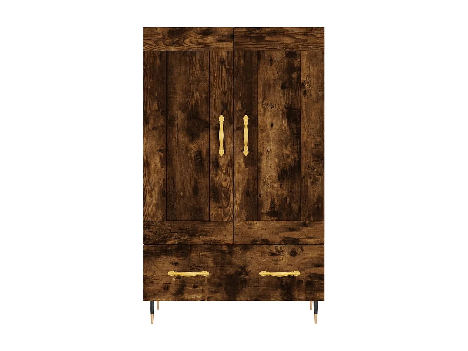 Buffet haut chêne fumé 69,5x31x115 bois d'ingénierie