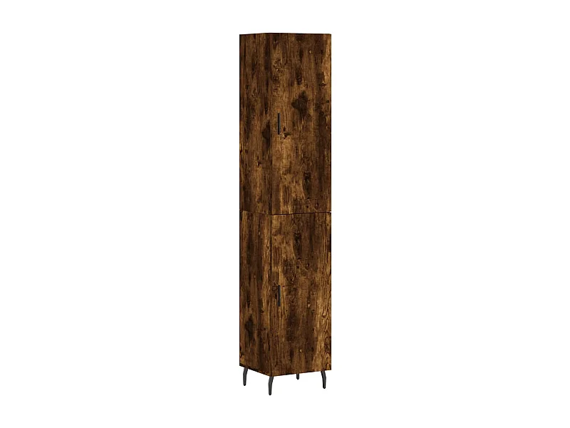 Buffet haut Chêne fumé 34,5x34x180 Bois d'ingénierie