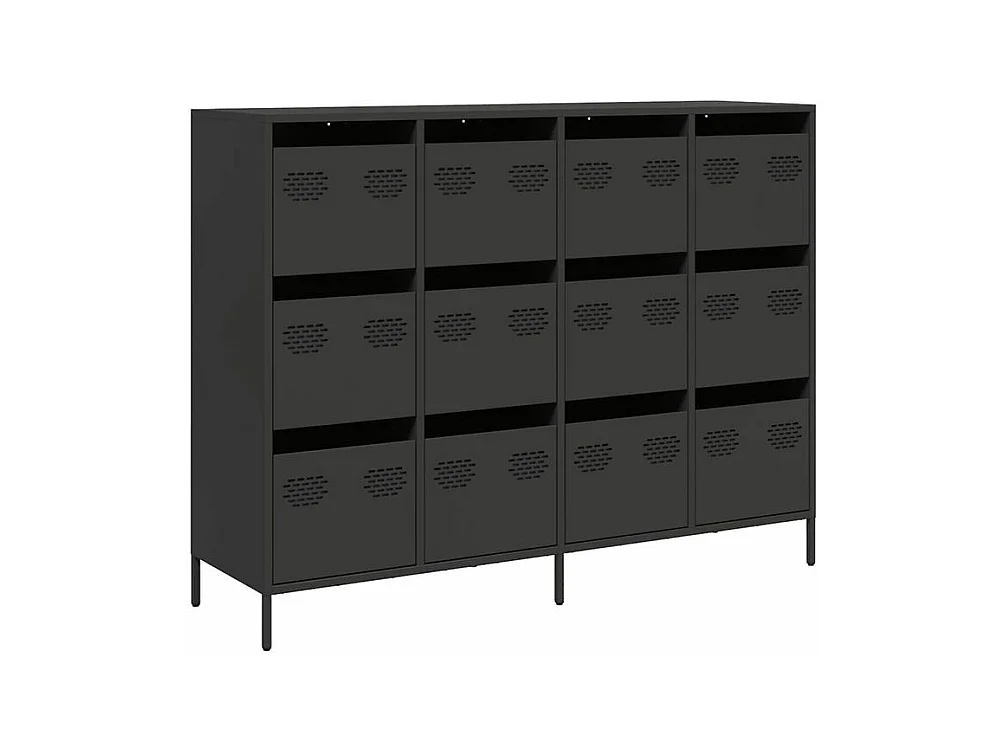 Buffet noir 135x39x103,5 acier laminé à froid