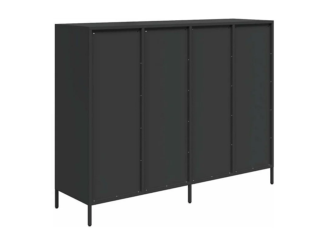 Buffet noir 135x39x103,5 acier laminé à froid