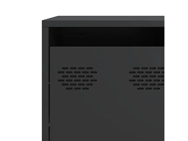 Buffet noir 135x39x103,5 acier laminé à froid