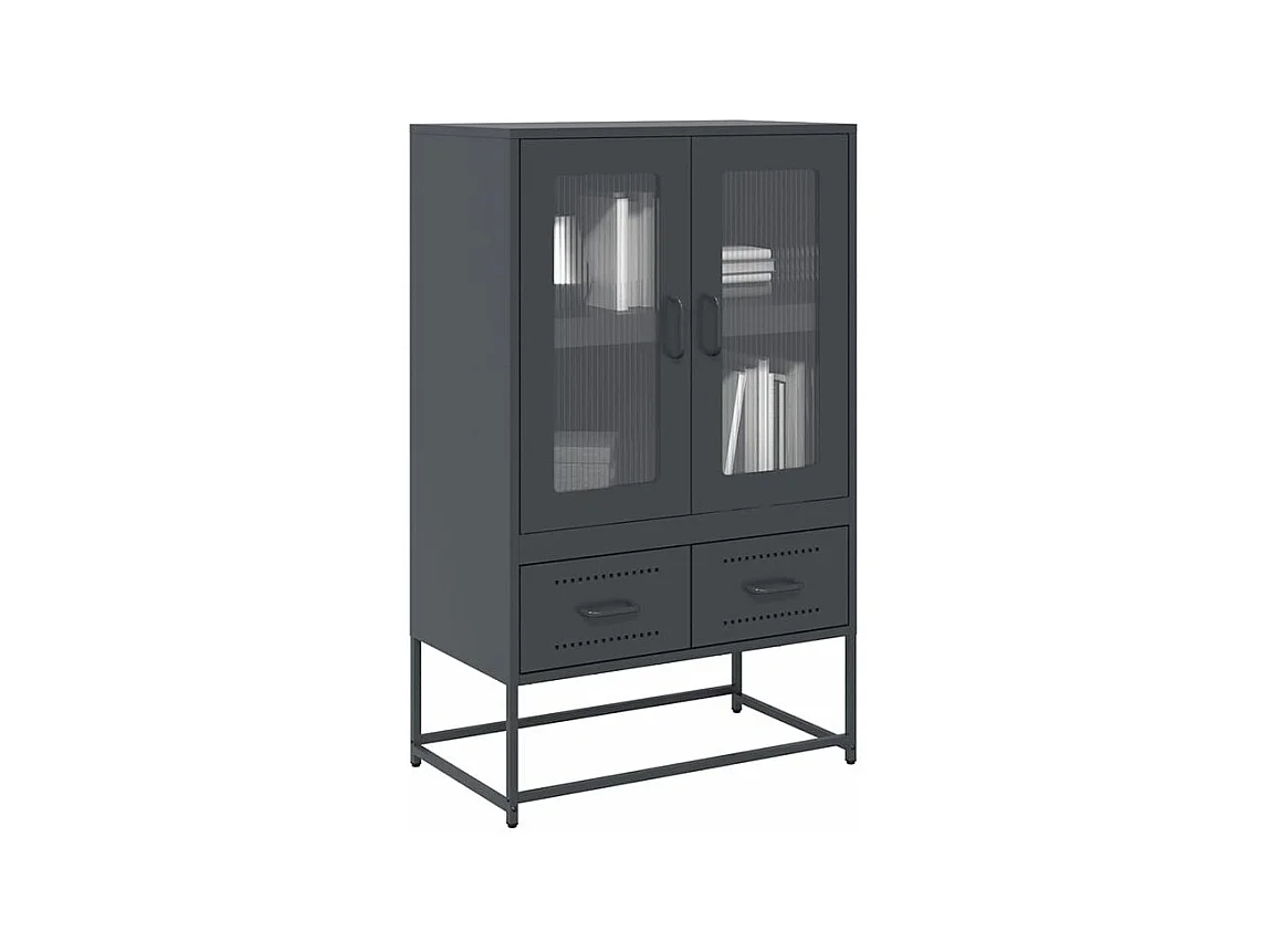 Buffet haut anthracite 68x39x111,5 acier