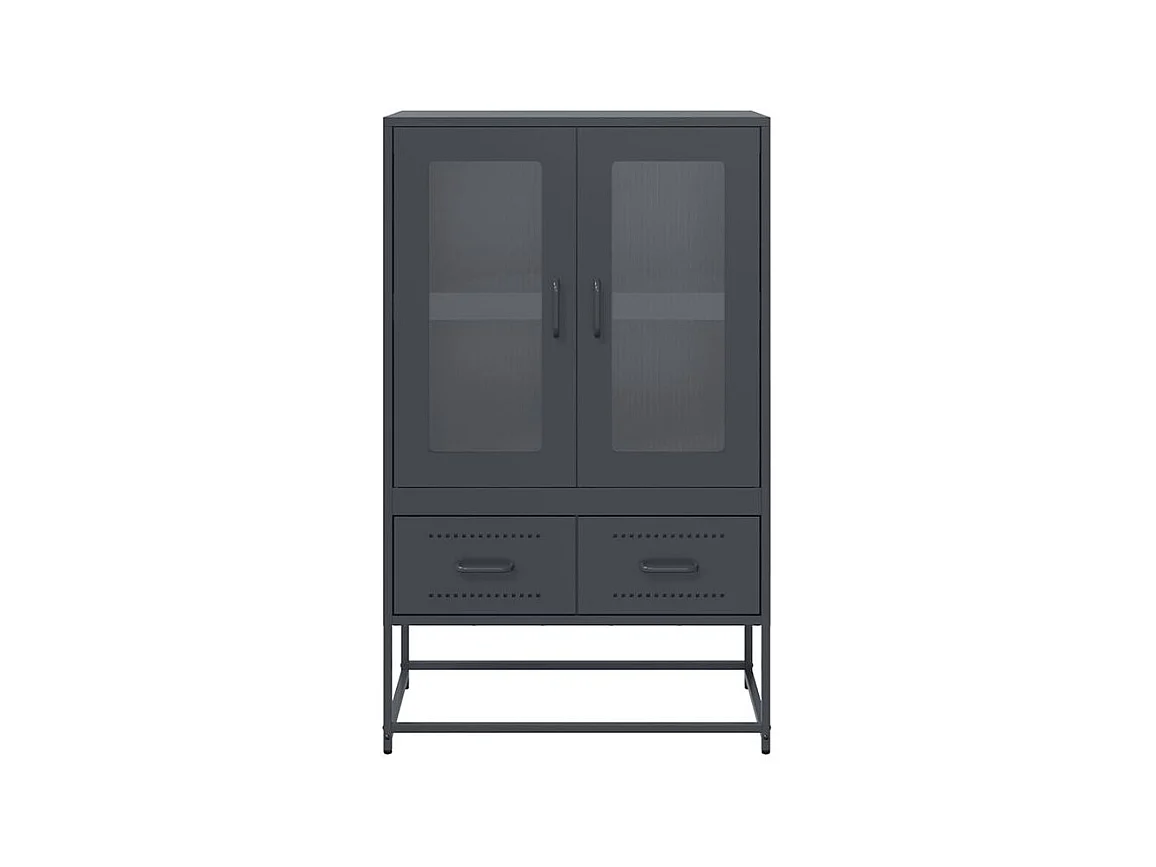 Buffet haut anthracite 68x39x111,5 acier