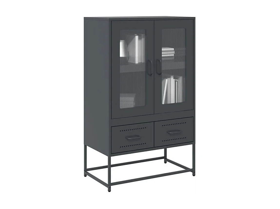 Buffet haut anthracite 68x39x111,5 acier