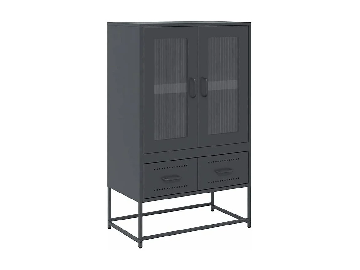 Buffet haut anthracite 68x39x111,5 acier