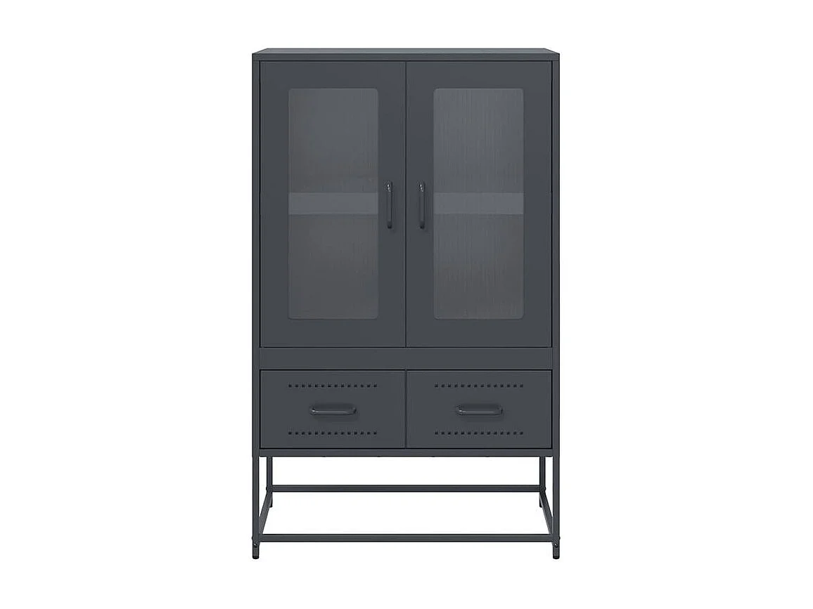 Buffet haut anthracite 68x39x111,5 acier