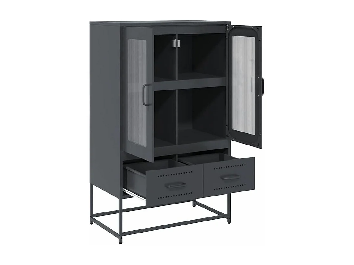 Buffet haut anthracite 68x39x111,5 acier