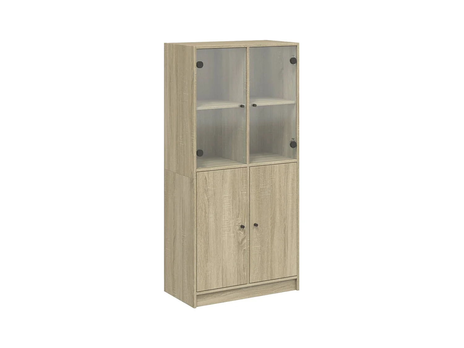 Buffet haut avec portes chêne sonoma bois d'ingénierie