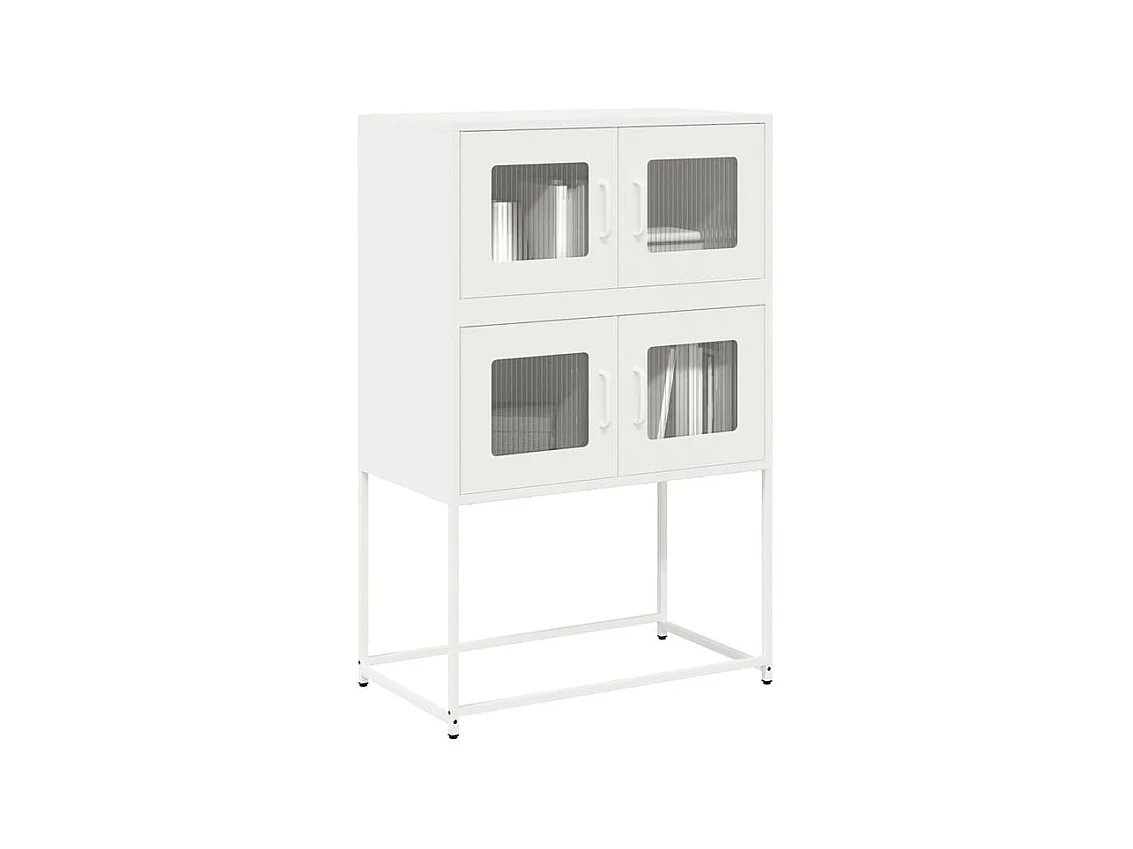 Buffet haut blanc 68x39x107 acier