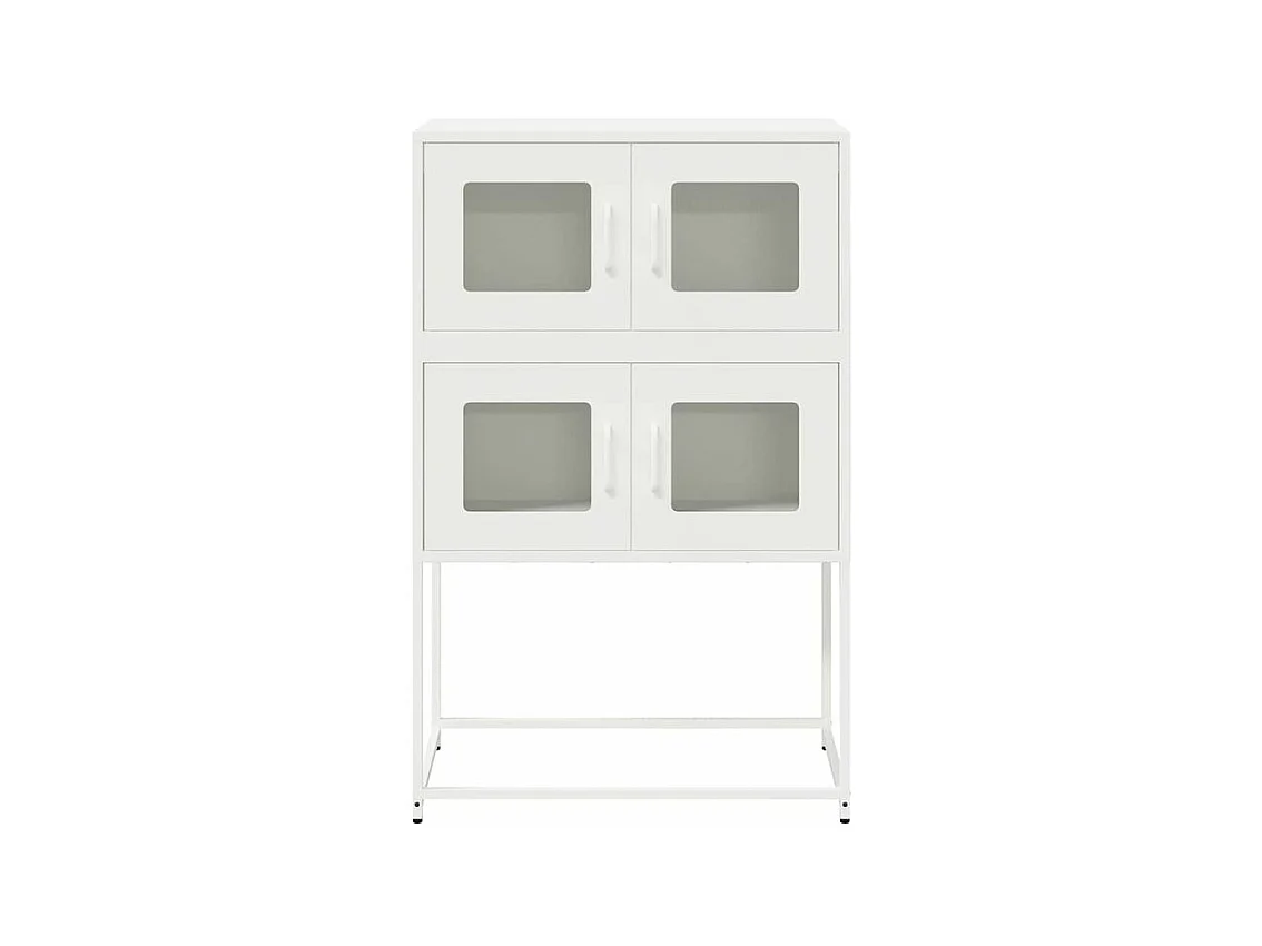 Buffet haut blanc 68x39x107 acier