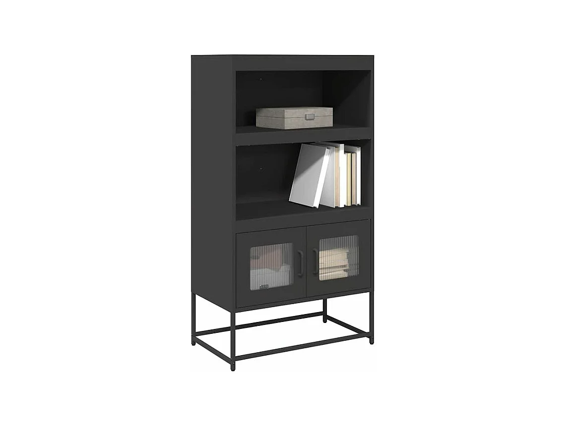 Buffet haut noir 68x39x123 acier